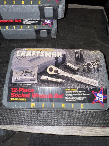 Rare Sears Craftsman USA Nos 3/8” Drive Socket Set Permanex Case 34787 ...