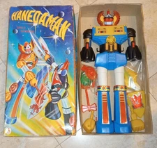 BLUE HANEDAMAN ATORANGER MINI JUMBO MACHINDER 35 CM. CEPPIRATTI ITALY 1980 MIB