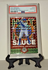 2021 PANINI MOSAIC HOT SAUCE GREEN PRIZM #HS4 MOOKIE BETTS PSA 10