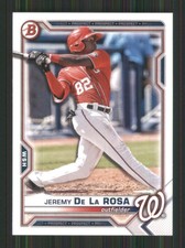 2021 Bowman Draft #BD-2 Jeremy De La Rosa Washington Nationals 51465