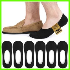 Mens No Show Socks for Loafers Sneakers, Low Cut Invisible Cotton Socks Non S...
