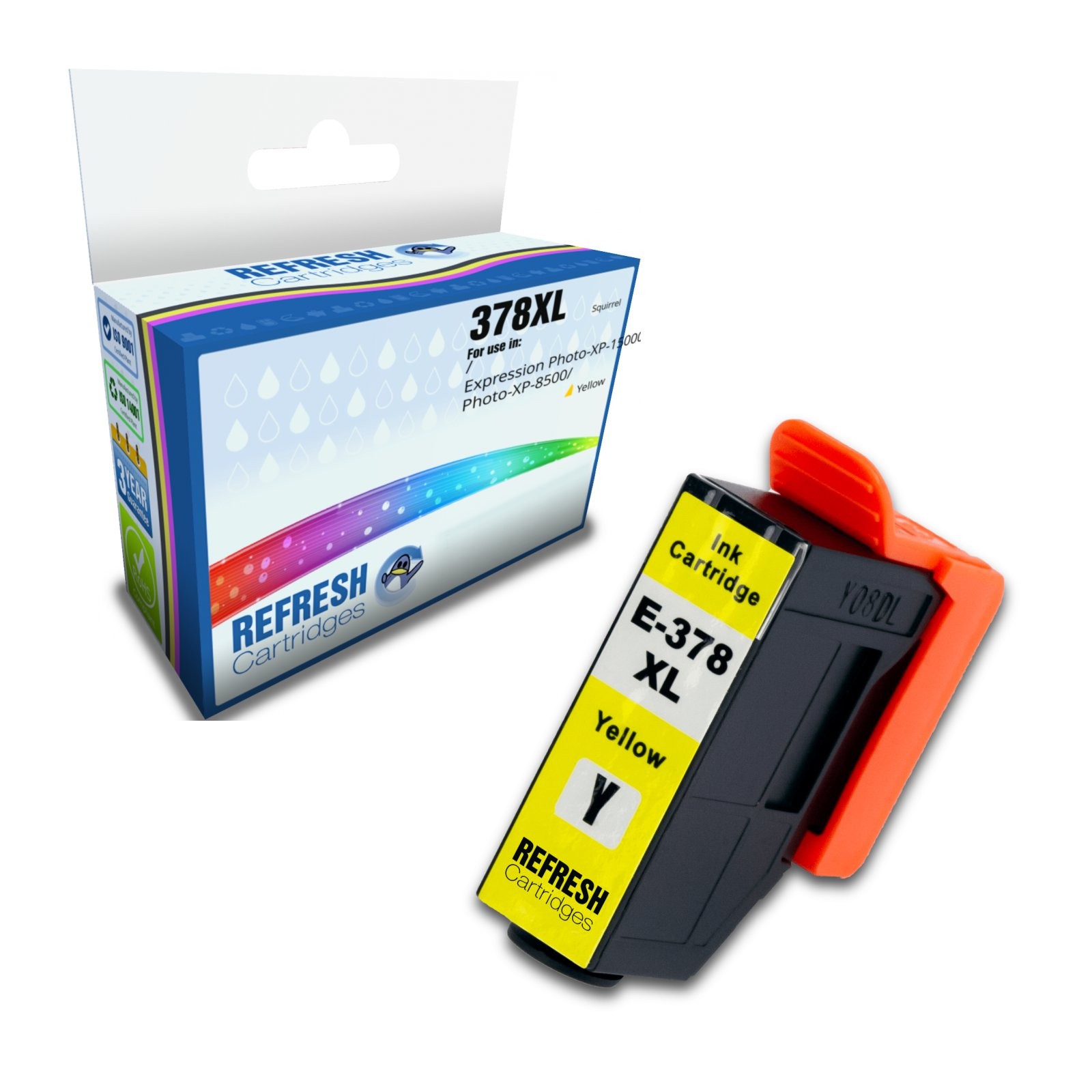 Refresh Cartridges Yellow 378XL Ink Compatible With Epson Printers