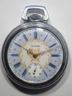 ANTIQUE 1906 WALTHAM POCKET WATCH 18S 15J w/FANCY PORCELAIN FACE KEYSTONE CASE