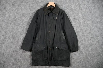 Vintage 90s Barbour Border Wax Jacket Men's C42 / 107CM Black Made in England