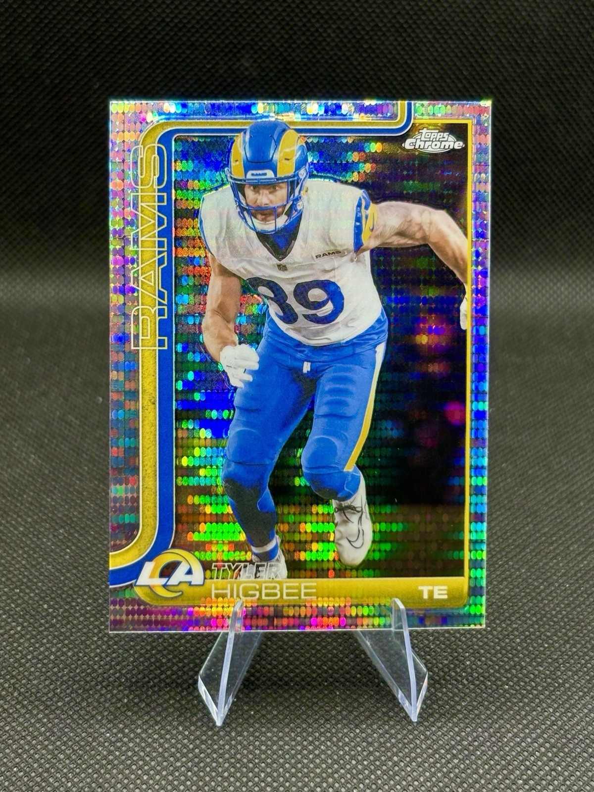 Tyler Higbee Pulsar Refractor 2025 Topps Chrome #172 Los Angeles Rams