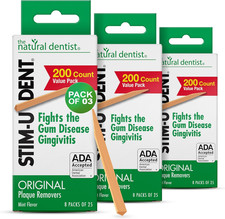 The Natural Dentist Stim-U-Dent Mint Dental Picks, Wooden Toothpicks for Food 