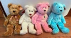 Lot 4 TY Beanie Buddy Bears Valentino Cashew Ariel Eggs Plush Vintage NWT