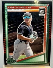 2025 Panini Optic Donruss Slade Caldwell- Rated Rookie Black Donut #112 Arizona