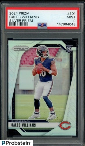 Caleb Williams 2024 Prizm #301 Silver Prizm Bears RC Rookie PSA 9 MINT