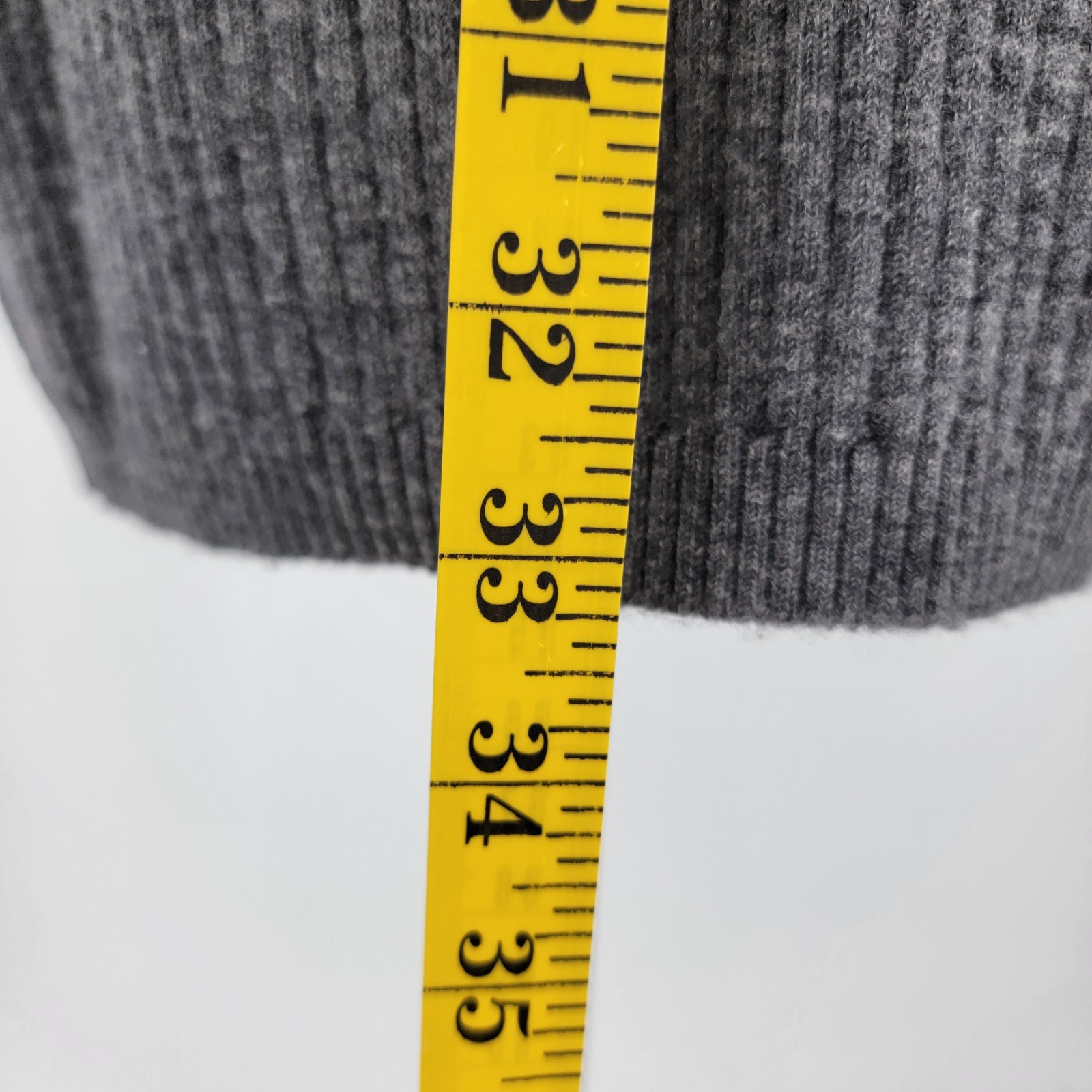 SMYTHE Womens Grey Wool/Spandex Ribbed Long Sleeve Turtleneck Bodycon Dress M