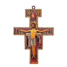 San Damiano Wood 6” Crucifix Cross St Francis of Assisi Crucifijo Madera