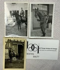WEHRMACHT SOLDIER WW2 With His Horse X 3 German Military photo 9cm X 6cm