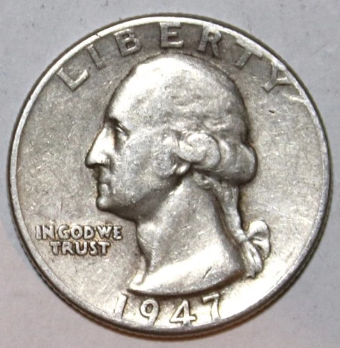 1947-P Washington Silver Quarter - Very Fine - #1973EA