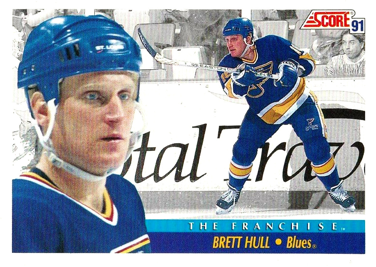 1991-92 Score CANADIAN BILINGUAL #367 Brett Hull St. Louis Blues HOF