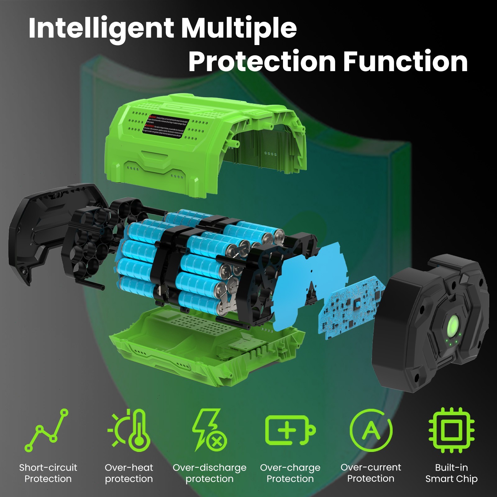 12 Ah Battery For EGO 56V 56Volt BA1400 POWER+ Lithium Ion BA2240 BA2800T BA5600