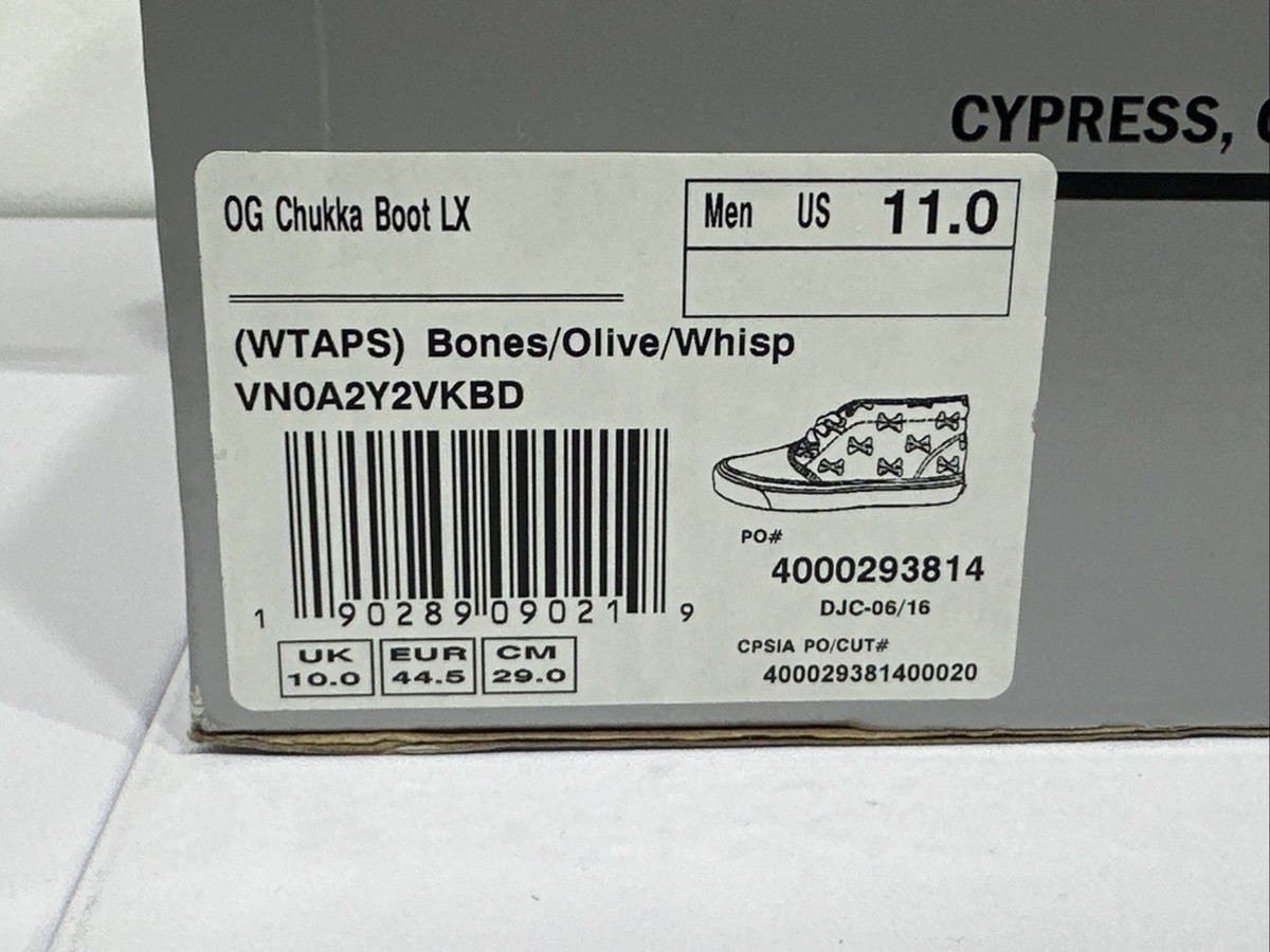 JandTパンプス VANS WTAPS x OG Chukka LX Bones - Coyote size 11 Usa mens 2016 | eBay