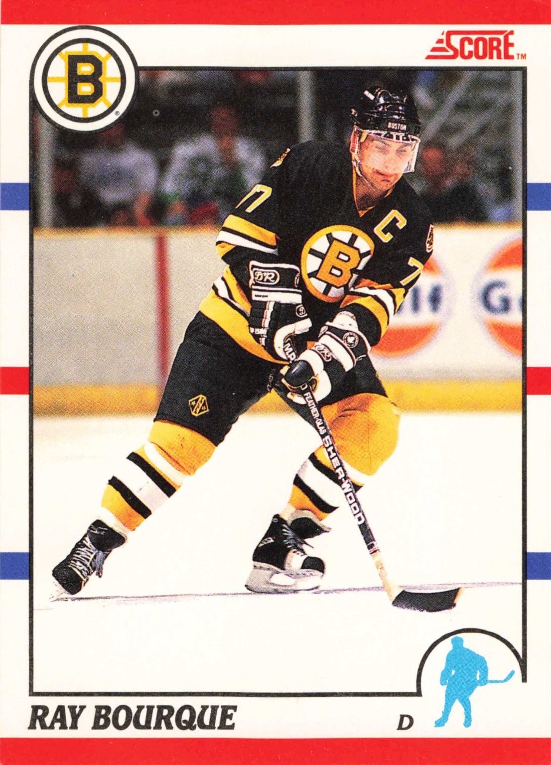 Ray Bourque #200 Hockey Cards 1990 Score trading card — raw and PSA graded price guide