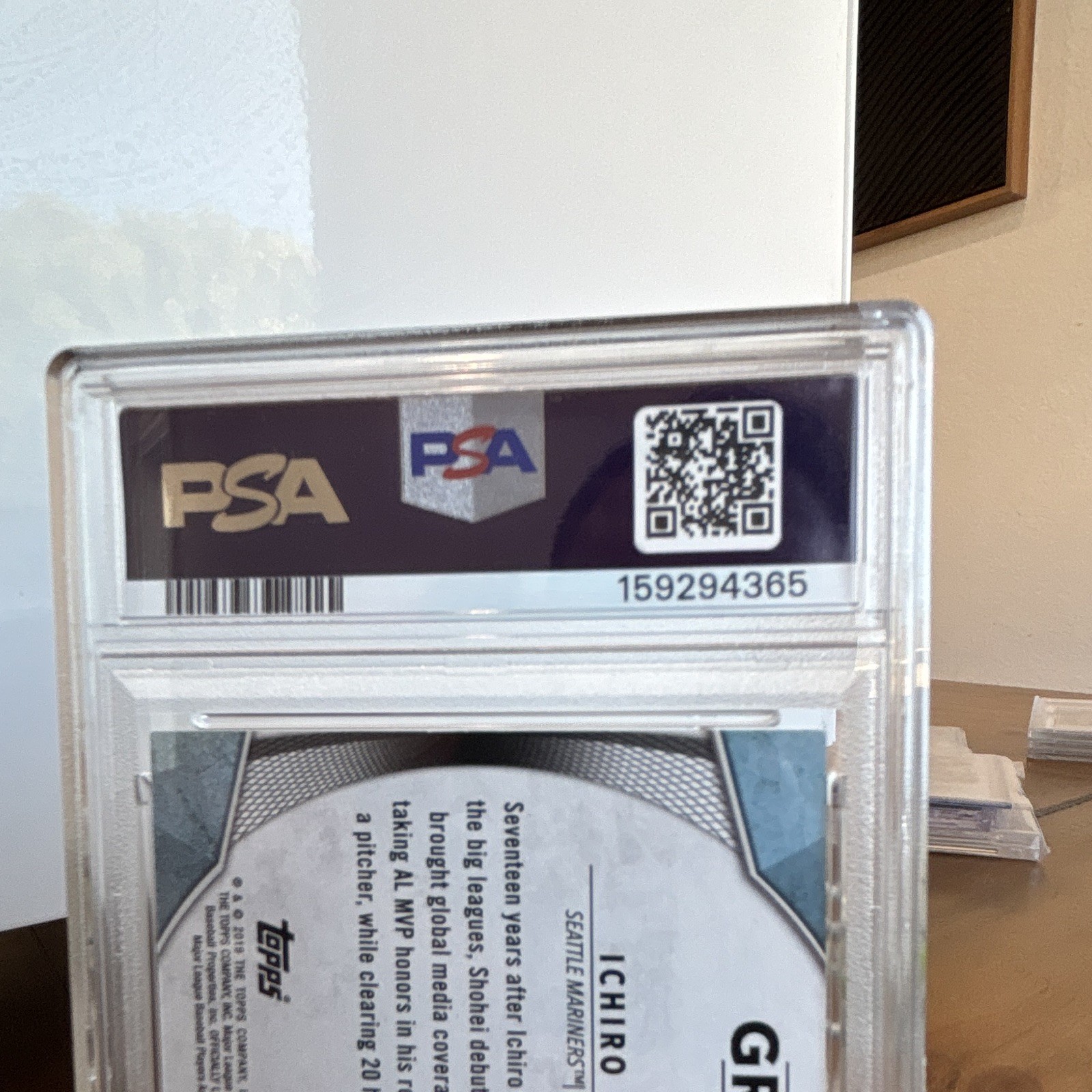 Topps 2019 Greatness Returns Ichiro Suzuki Shohei Ohtani GR-15 PSA 5 /150 view 8