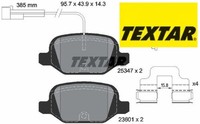 Textar 2534701 Bremsbelagsatz FüR Scheibenbremse Bremsbelagsatz