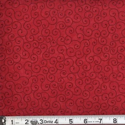 45 Quilter's Fabric By the yard COTTON Tilt a Whirl Red