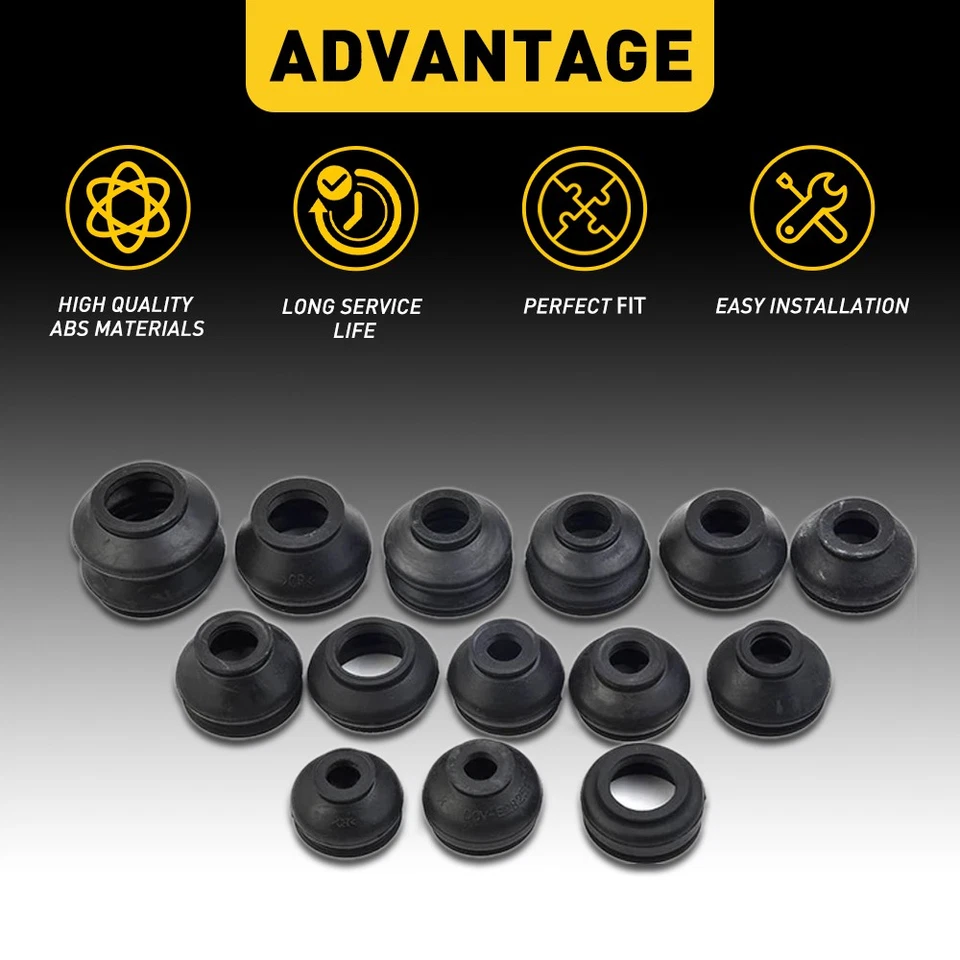 Universal 14x MULTIPACK Rótula Goma Polvo Bota Pista Cubiertas Juego de Extremos de Varilla Kit Foto 4 de 4