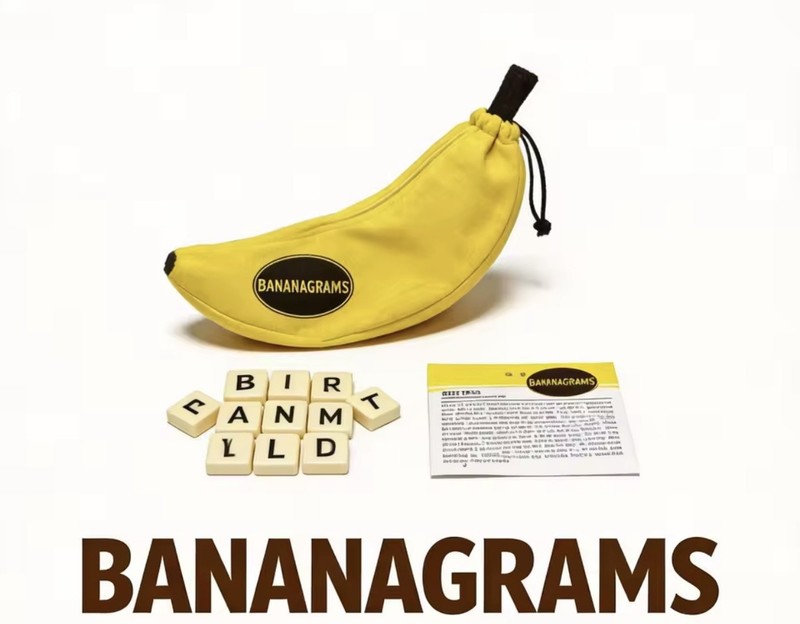 Bananagrams | Word Game | Ages 7+ | 2-6 Players | 15 Minute Playing Time, Yellow