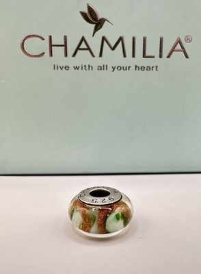 Chamilia Reflexionsperle Murano Glas Charm. Sterling Silber 925. Original