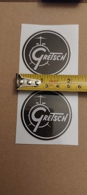 Gretsch drums guitar vinyl stickers 2'' 50mm 1950s 60s NEW