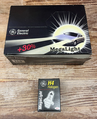 12x Halogenlampe Glühlampe H4 P43t-38 12V 60/55 Watt Mega Light General Electric