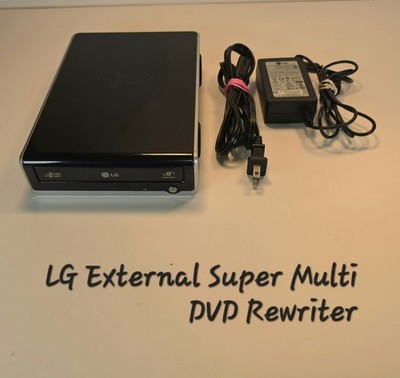 LG External Super-Multi DVD Rewriter GSA-E60N USB 2.0 Drive with power adapter 