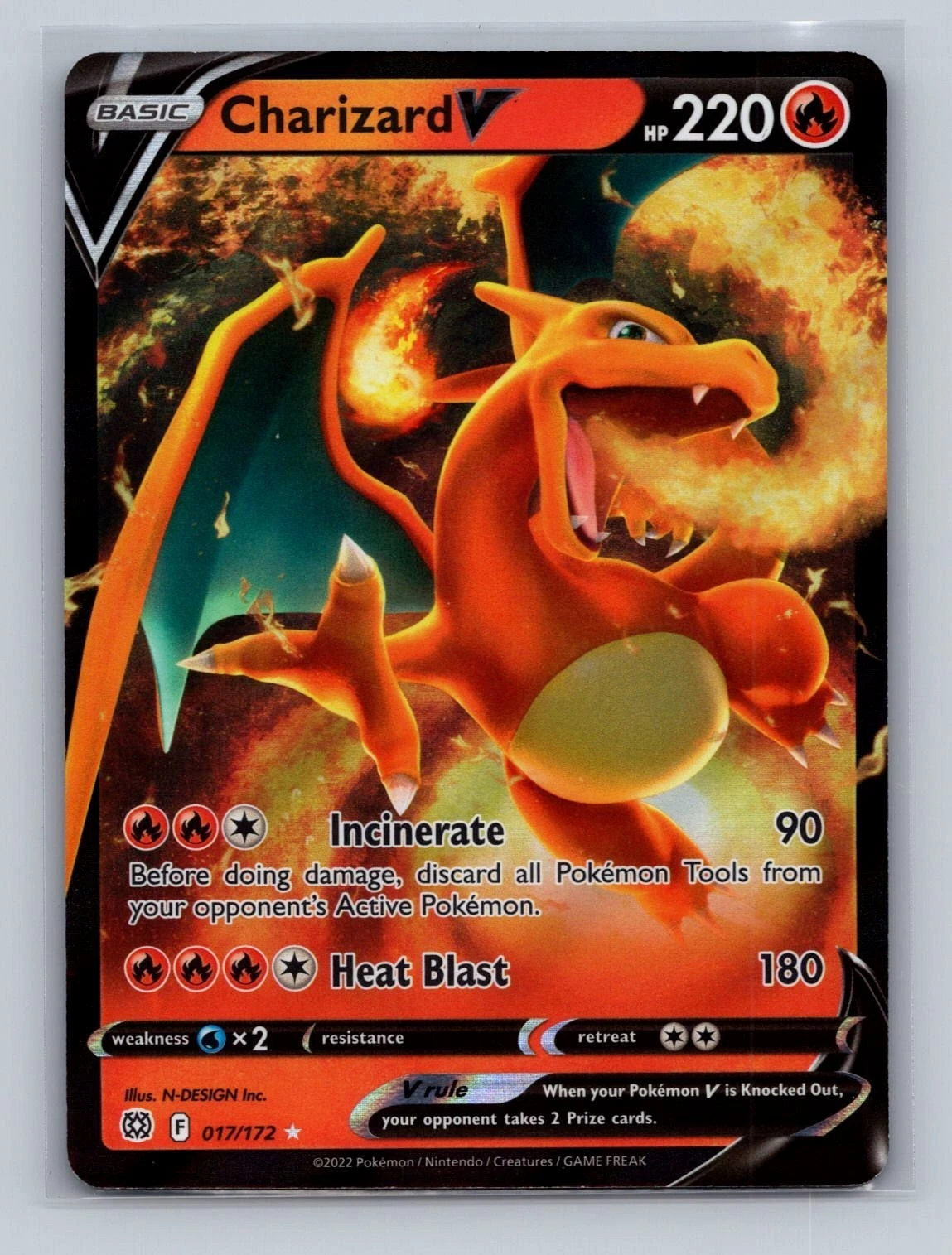 Pokemon Brilliant Stars Charizard V 17/172 Ultra Rare LP-NM