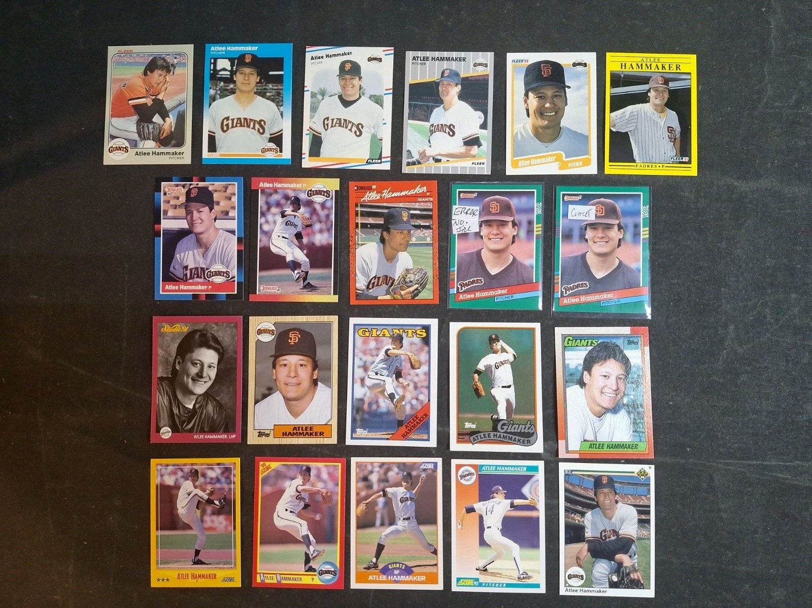 Atlee Hammaker Baseball Card Lot Of 21 Different.    1983 - 1991