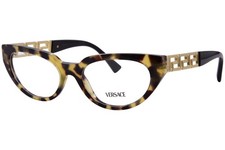 Versace VE3383 777 Eyeglasses Frame Women's Tortoise Brown Full Rim Cat Eye 54mm