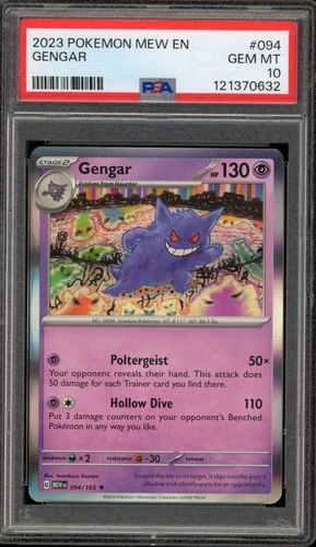 Pokemon Gengar 151 MEW EN Holo Rare #094 PSA 10 Gem Mint