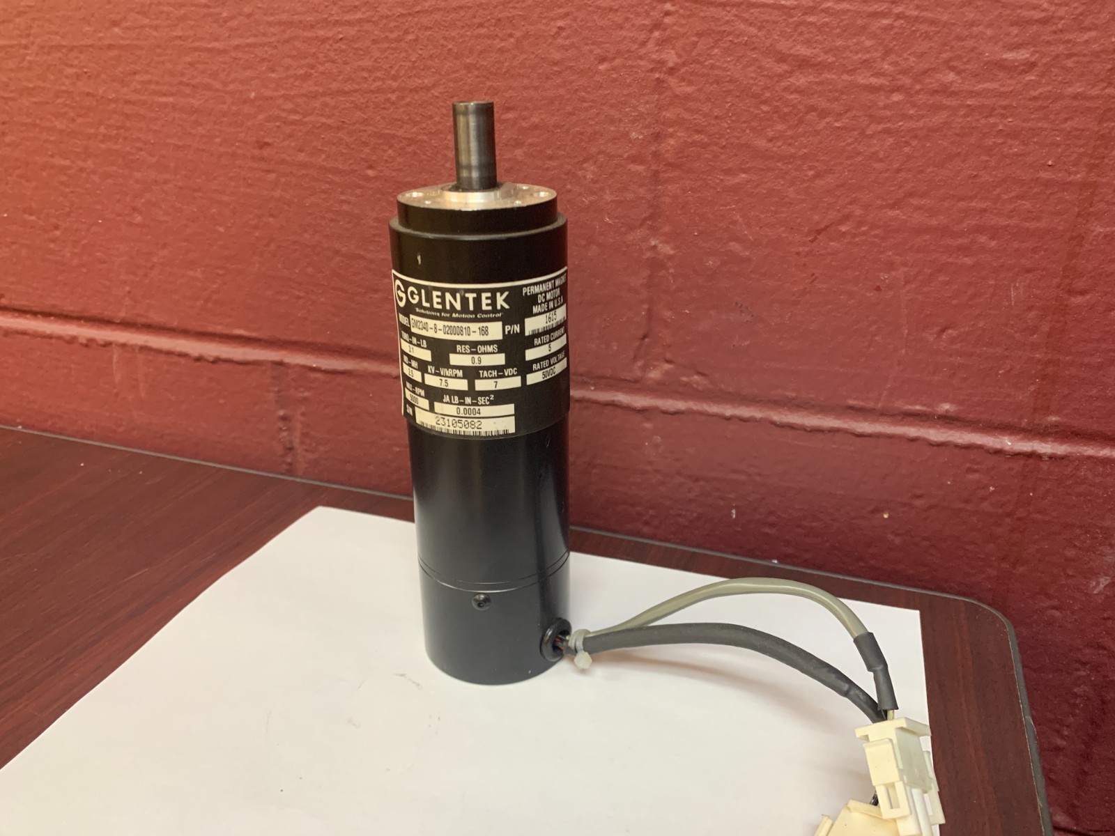 Glentek Drive GM2340-8-02000810-168 , 5000 rpm DC Motor
