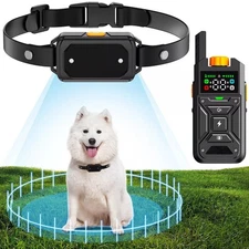 Electric Fence for Dogs 2 in 1 Wireless Dog Fence Collar Pet Containment System