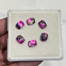 Natural Pink Oyster Turquoise Rectangle Caboc...