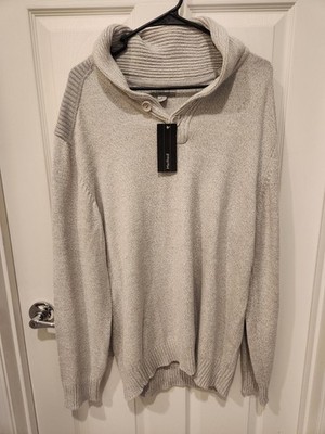 Method Men's Gray Knit Long Sleeve Sweater With Buttons Size Large NEW WITH TAGS