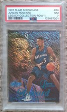 1997 Flair Showcase Legacy Coll. Row 1 #64 Juwan Howard /100 PSA 7 Wizards