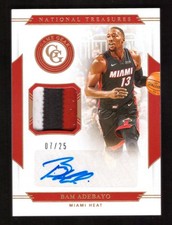 2019-20 Panini National Treasures Bam Adebayo Game Gear Jersey Patch Auto 07/25