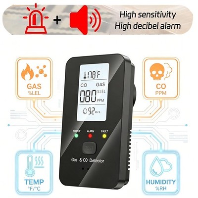 3X Steadfast haven co detector, 4-in-1 Detector with HD Screen, Home, Apartment 