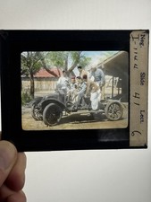 Antique Magic Lantern Glass Slide Teaching Drivers Ed Sangli India 41 W/ Page