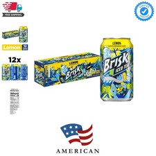 Brisk Lemon Iced Tea, 12 Fl Oz Cans Pack of 12