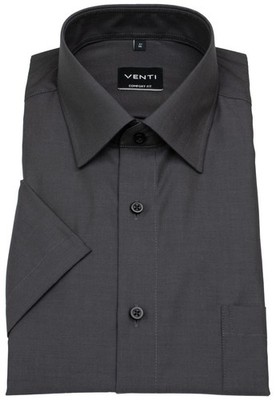 Venti Kurzarmhemd Comfort Fit Kentkragen anthrazit