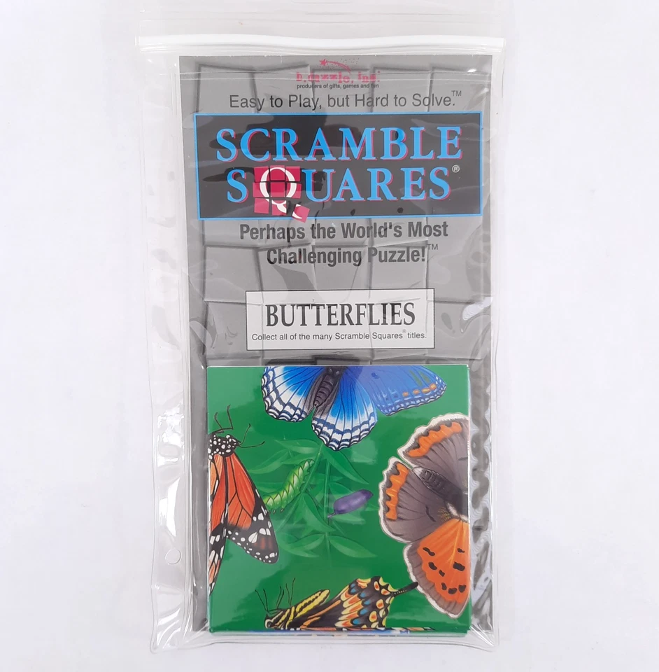 B. Dazzle Scramble Squares Butterflies Challenging Puzzle w/ Original Packaging - Image 4 of 4