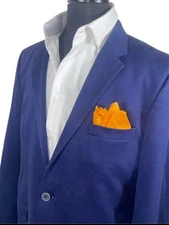 HUGO BOSS THE BAY3 HALF LINED COTTON BLEND BLUE SPORT COAT SZ 40 STRETCH