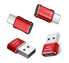 BUISAMG Data Blocker, USB A to C  C Blocker for iphone15 16 and Red