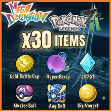Pokemon Legends ZA✨30 Items✨Hyper Berry✨EXP. CANDY XL✨Big Nugget✨Gold Bottle Cap