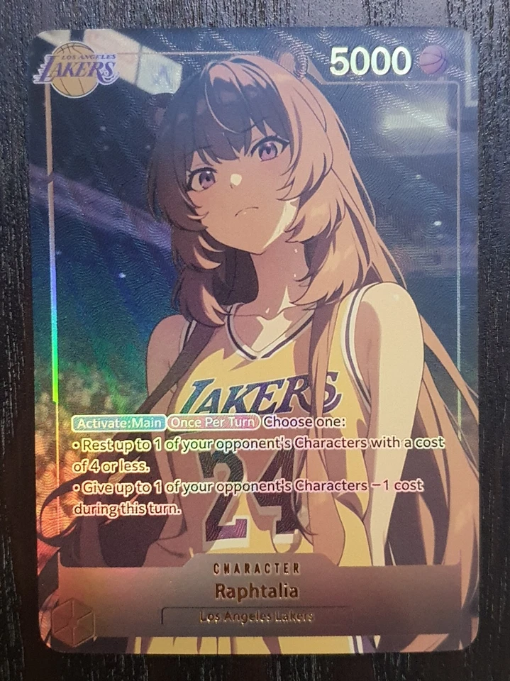 LA LAKERS RAPHTALIA The Rising of the Shield Hero NBA Waifu Novel Doujin Card - Image 2 of 3