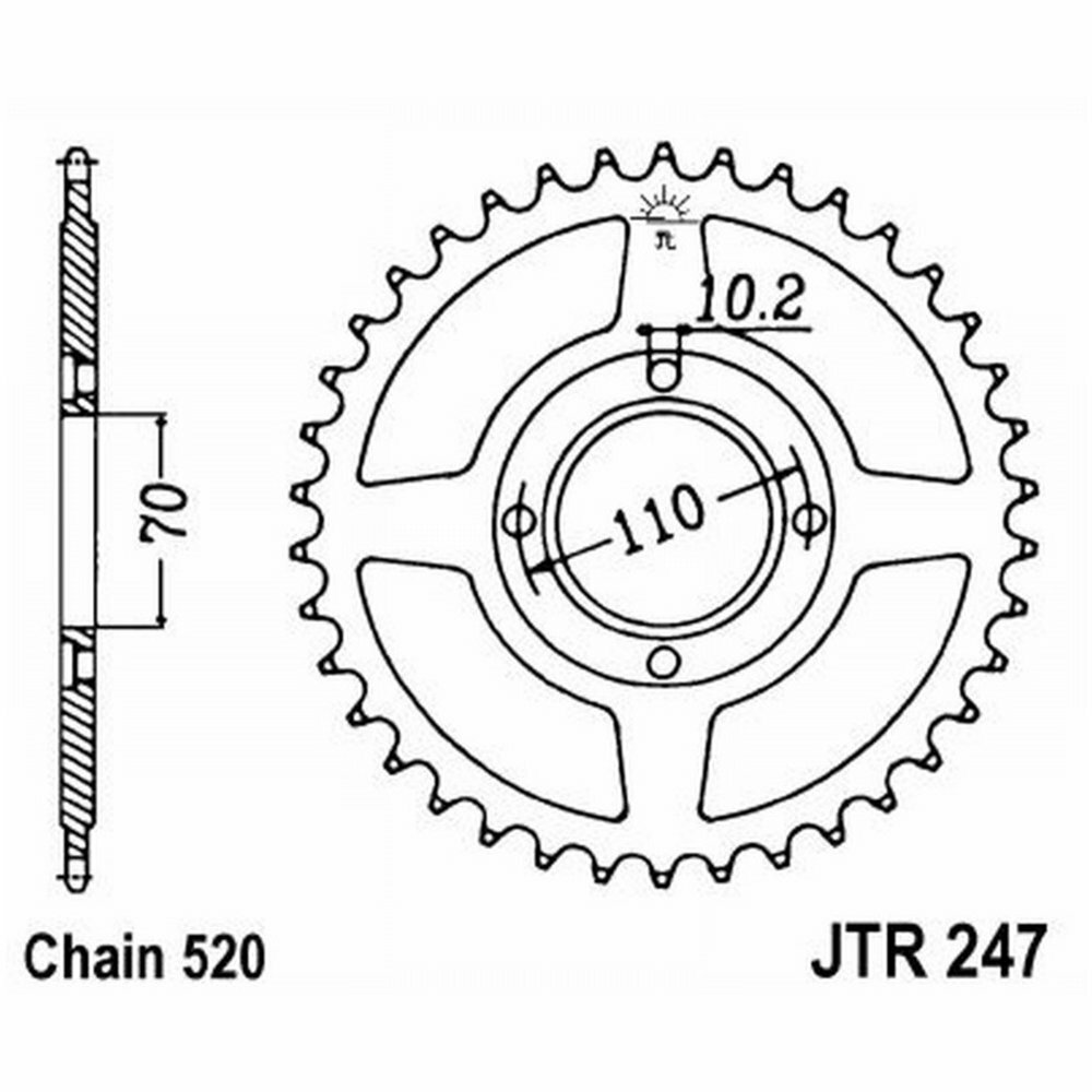 CORONA JT 247 z36 PER HONDA 250 CB N 1981-1983